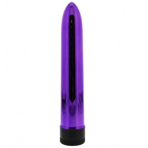 Фиолетовый классический вибратор KRYPTON STIX 7 MASSAGER - 17,8 см.